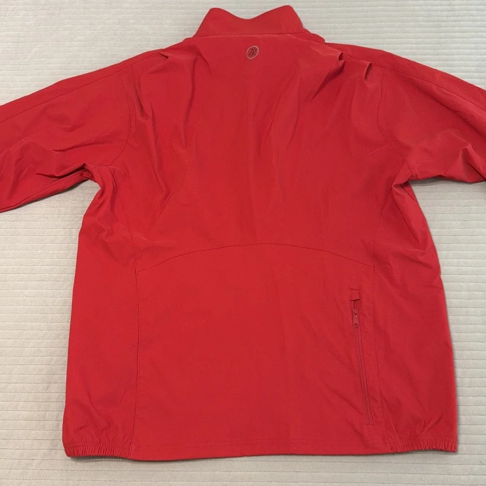 Zero Restriction Mens L Pullover Golf Tour Series 1/4 Zip Jacket Red